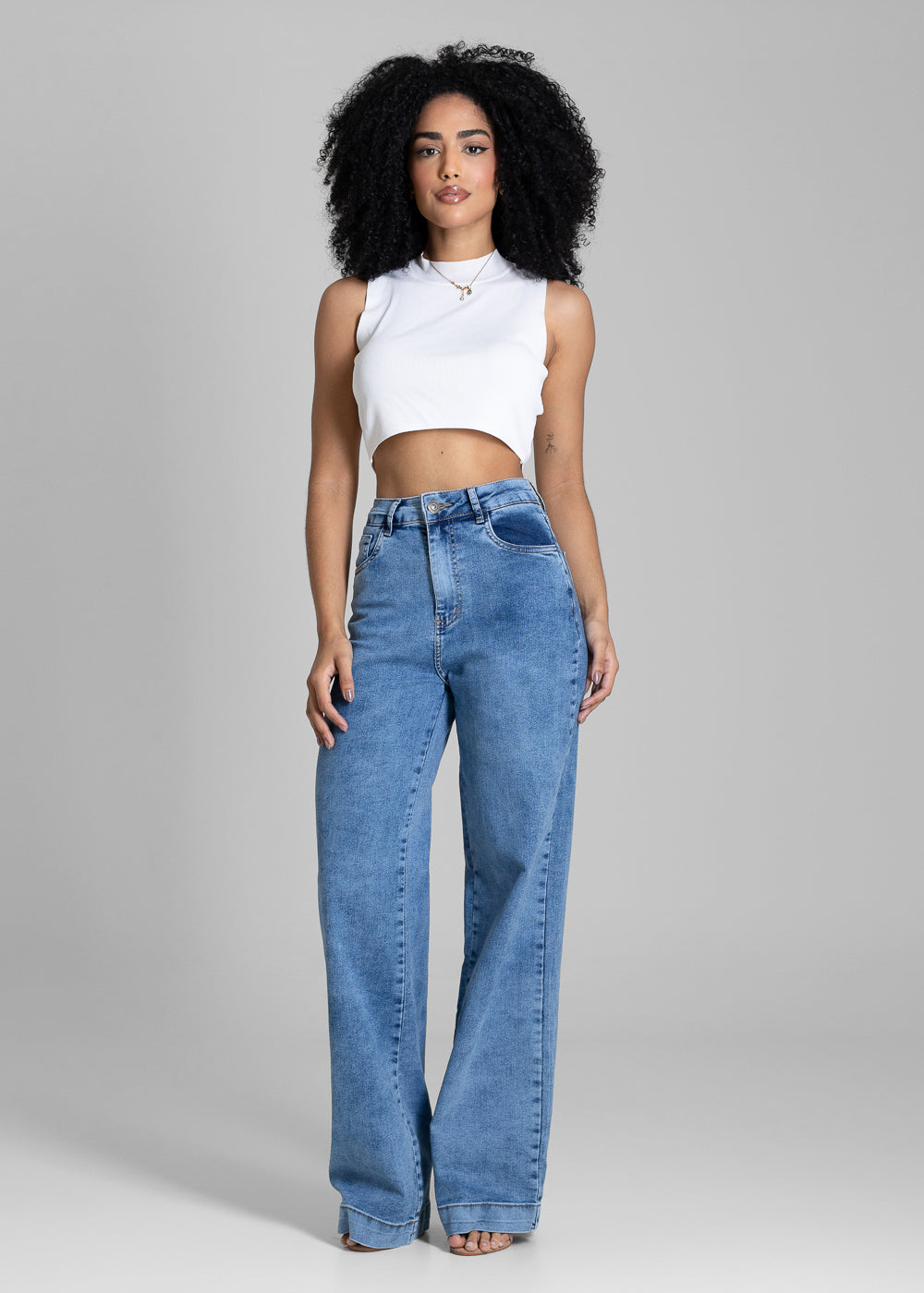 Calça Jeans Sawary Wide Leg - 284191 AZUL