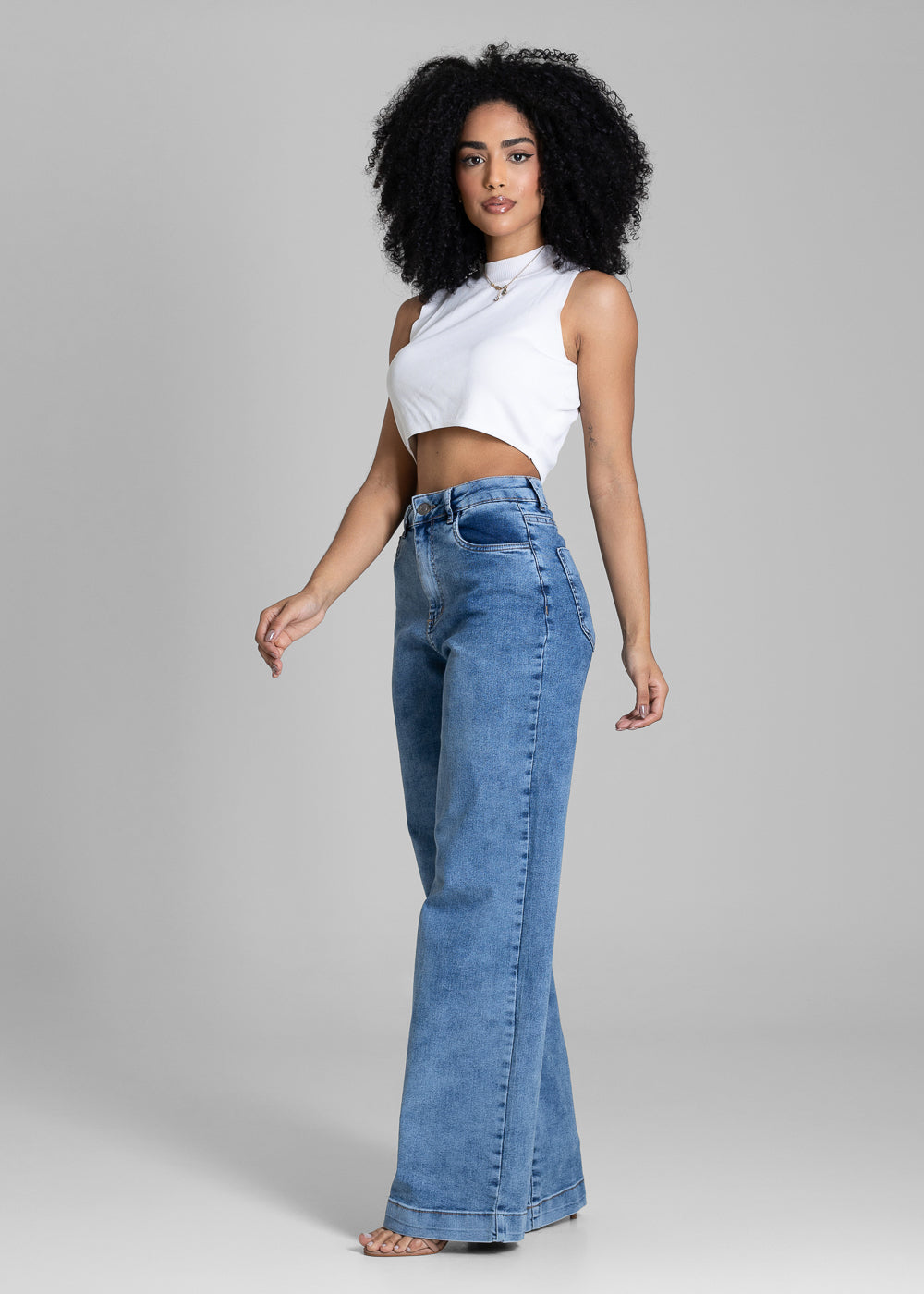 Calça Jeans Sawary Wide Leg - 284191 AZUL