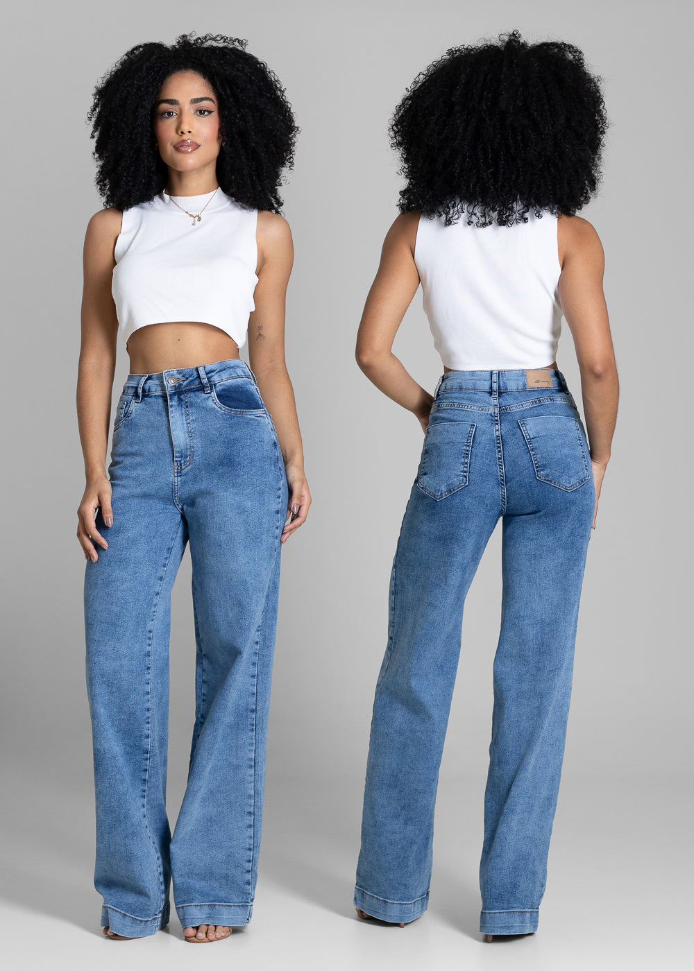 Calça Jeans Sawary Wide Leg - 284191 AZUL