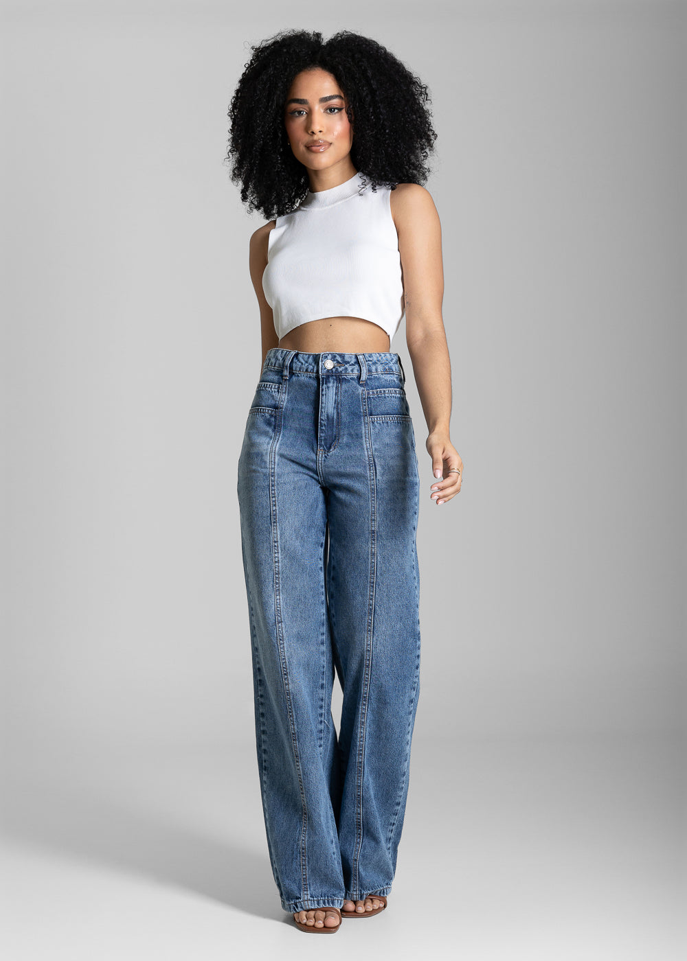 Calça Jeans Sawary Wide Leg - 284194 AZUL