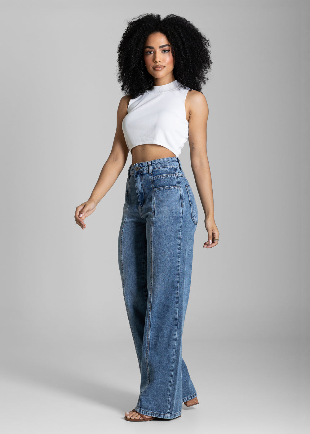 Calça Jeans Sawary Wide Leg - 284194 AZUL