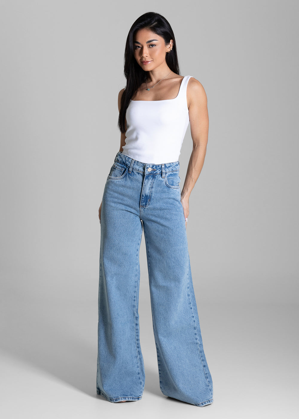Calça Jeans Sawary Wide Leg - 284197 AZUL