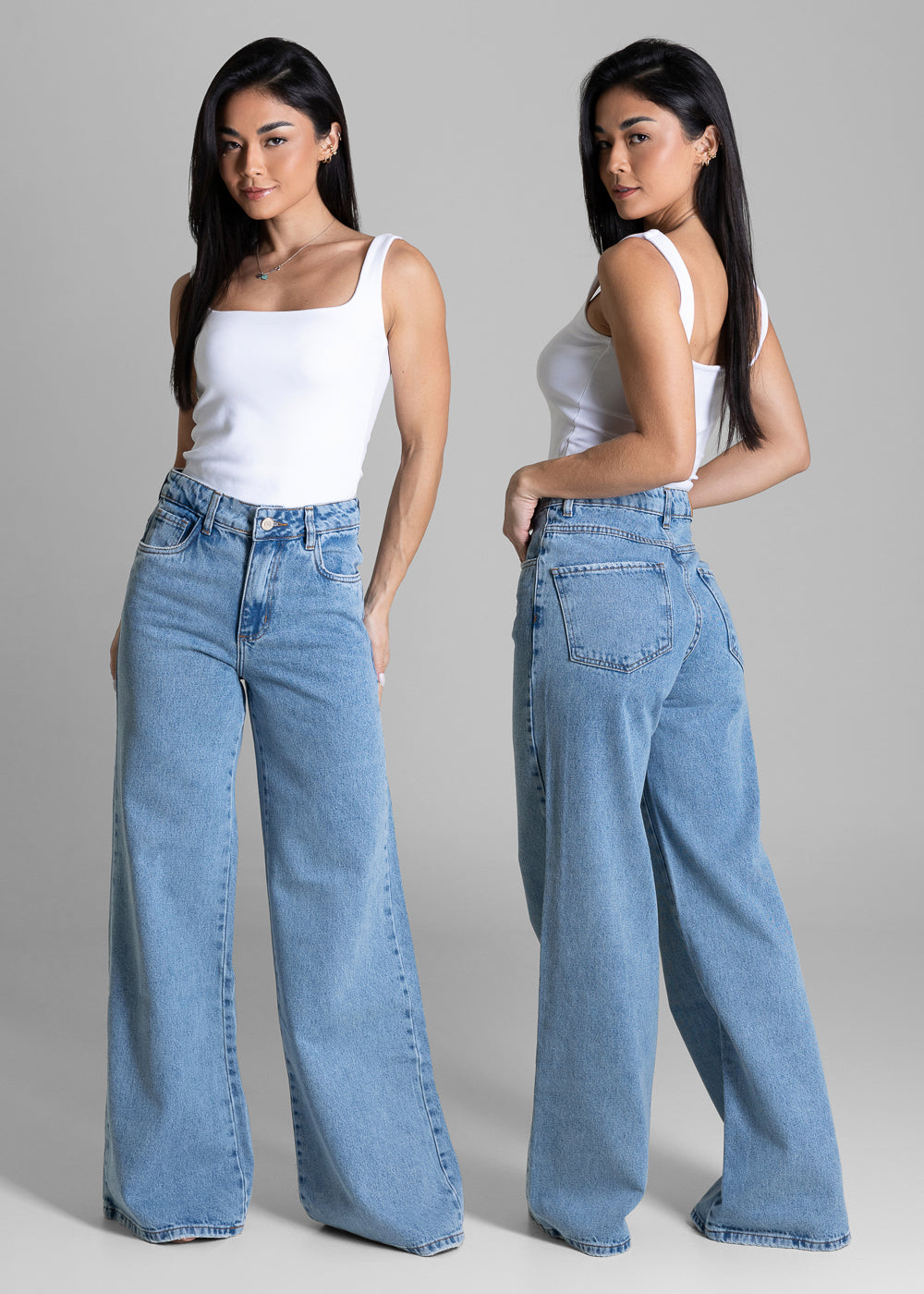 Calça Jeans Sawary Wide Leg - 284197 AZUL