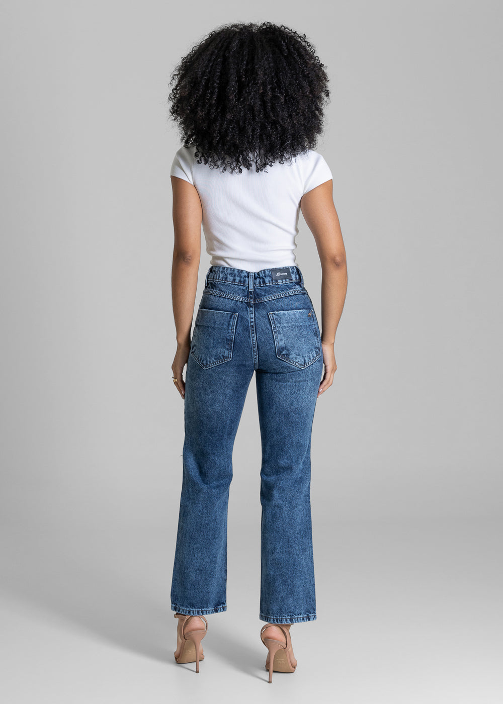 Calça Jeans Sawary Reta Cropped - 284224 AZUL