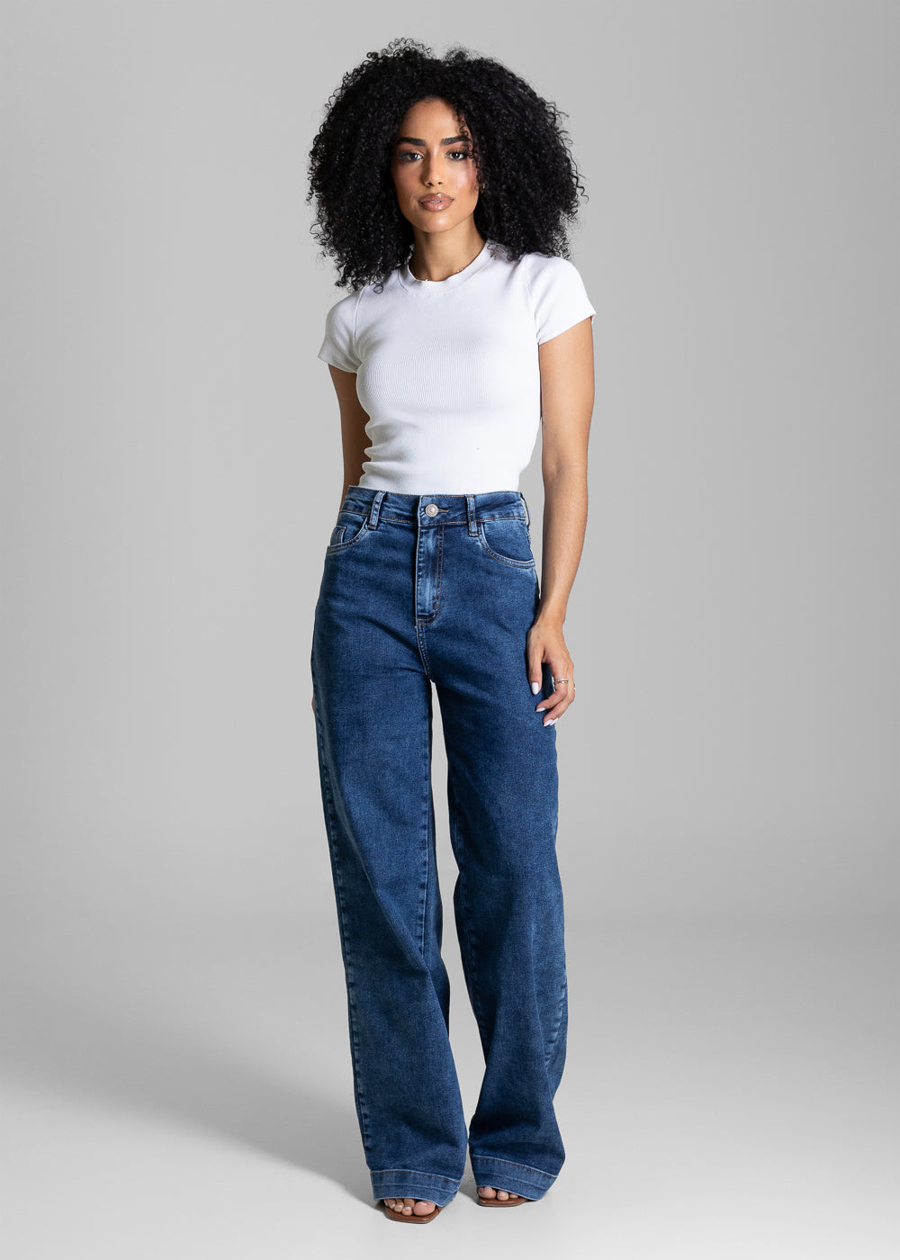 Calça Jeans Sawary Wide Leg - 284234 AZUL