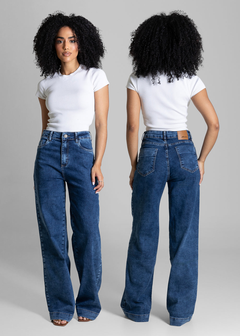 Calça Jeans Sawary Wide Leg - 284234 AZUL