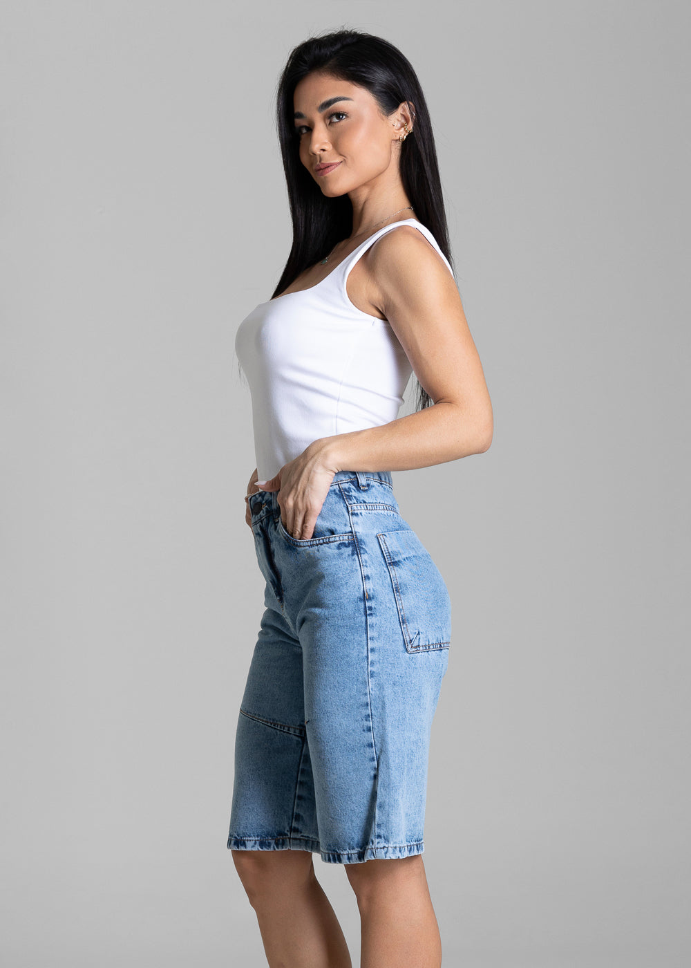 Bermuda Jeans Jorts Sawary - 284244 AZUL