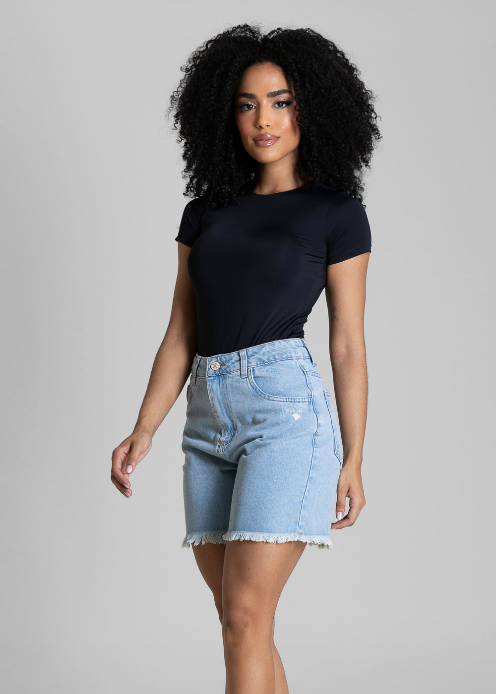 Shorts Jeans Barra Desfiada Sawary - 284273 AZUL