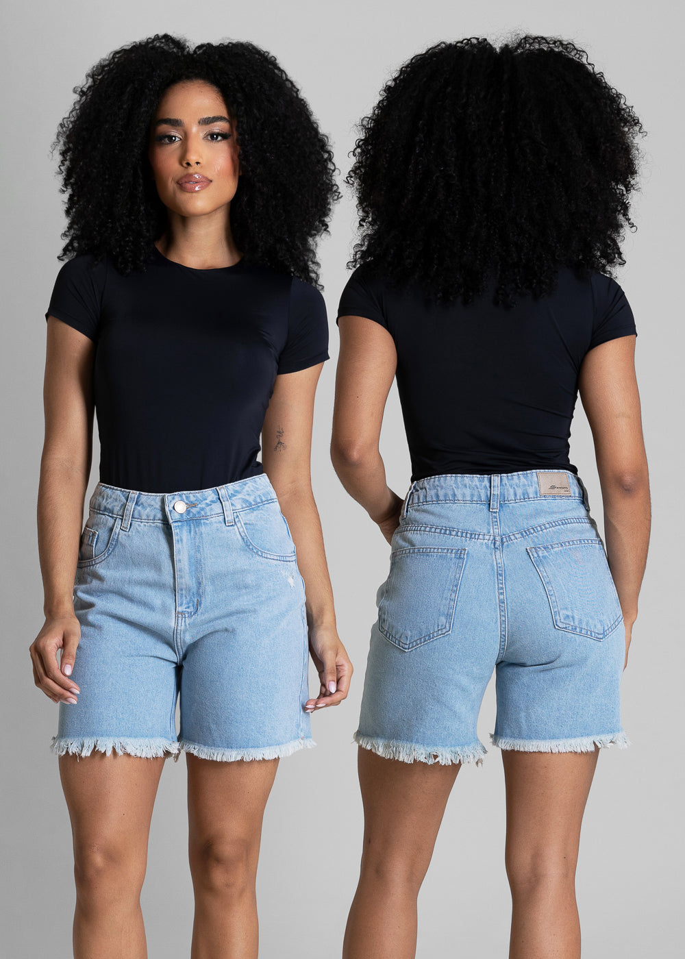 Shorts Jeans Barra Desfiada Sawary - 284273 AZUL