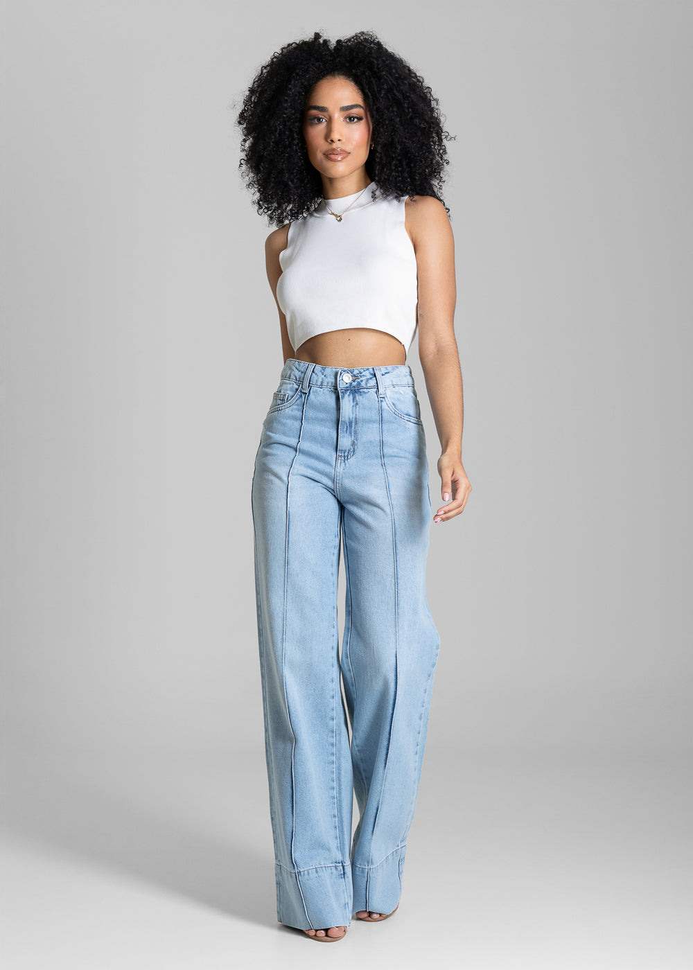 Calça Jeans Sawary Wide Leg - 284275 AZUL