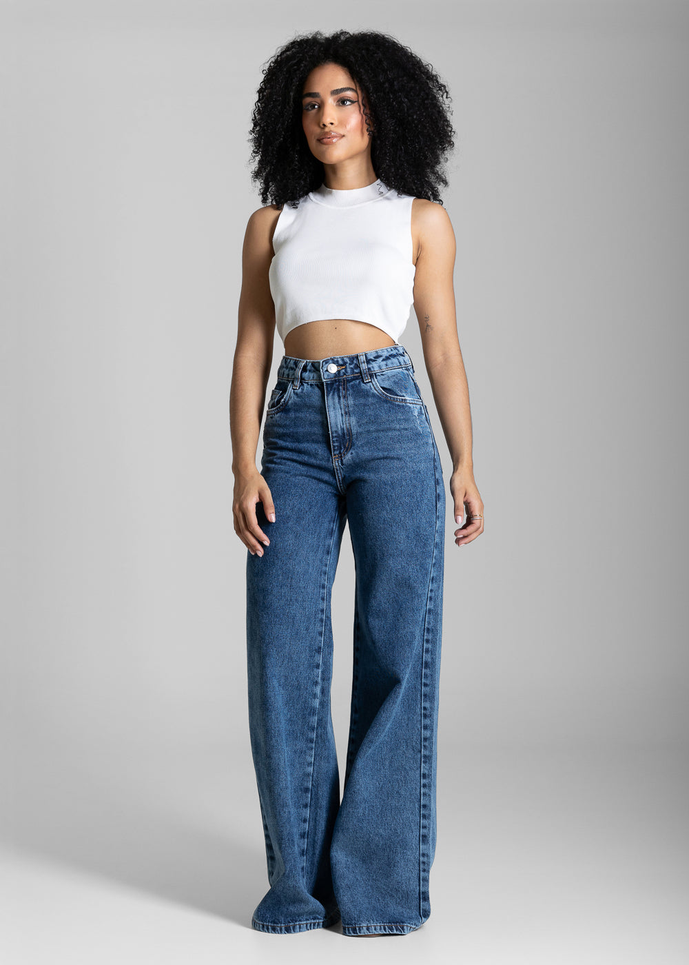 Calça Jeans Sawary Wide Leg - 284277 AZUL