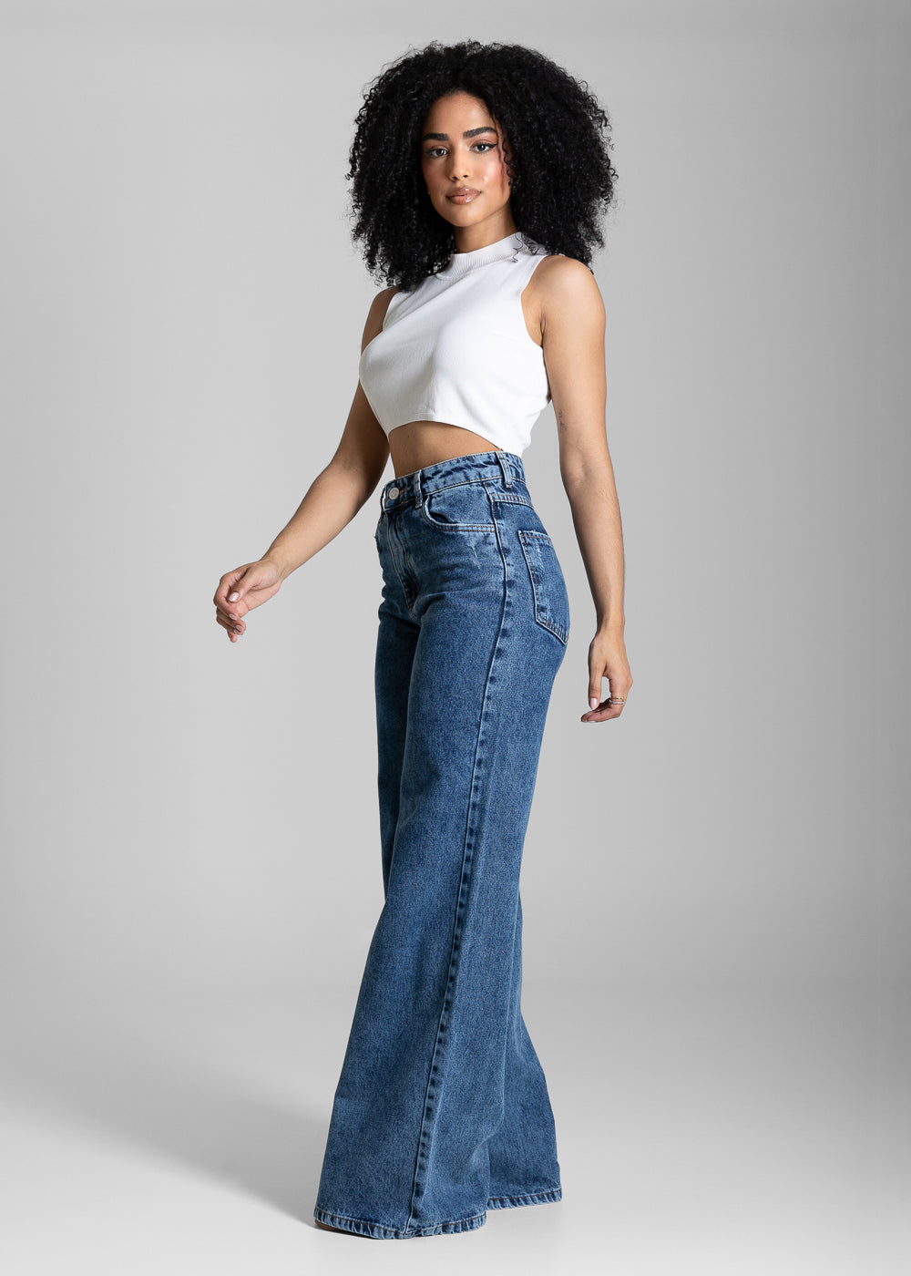 Calça Jeans Sawary Wide Leg - 284277 AZUL
