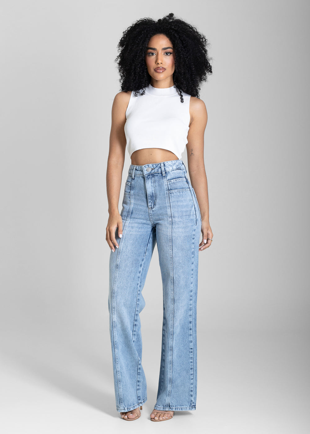 Calça Jeans Sawary Wide Leg - 284287 AZUL
