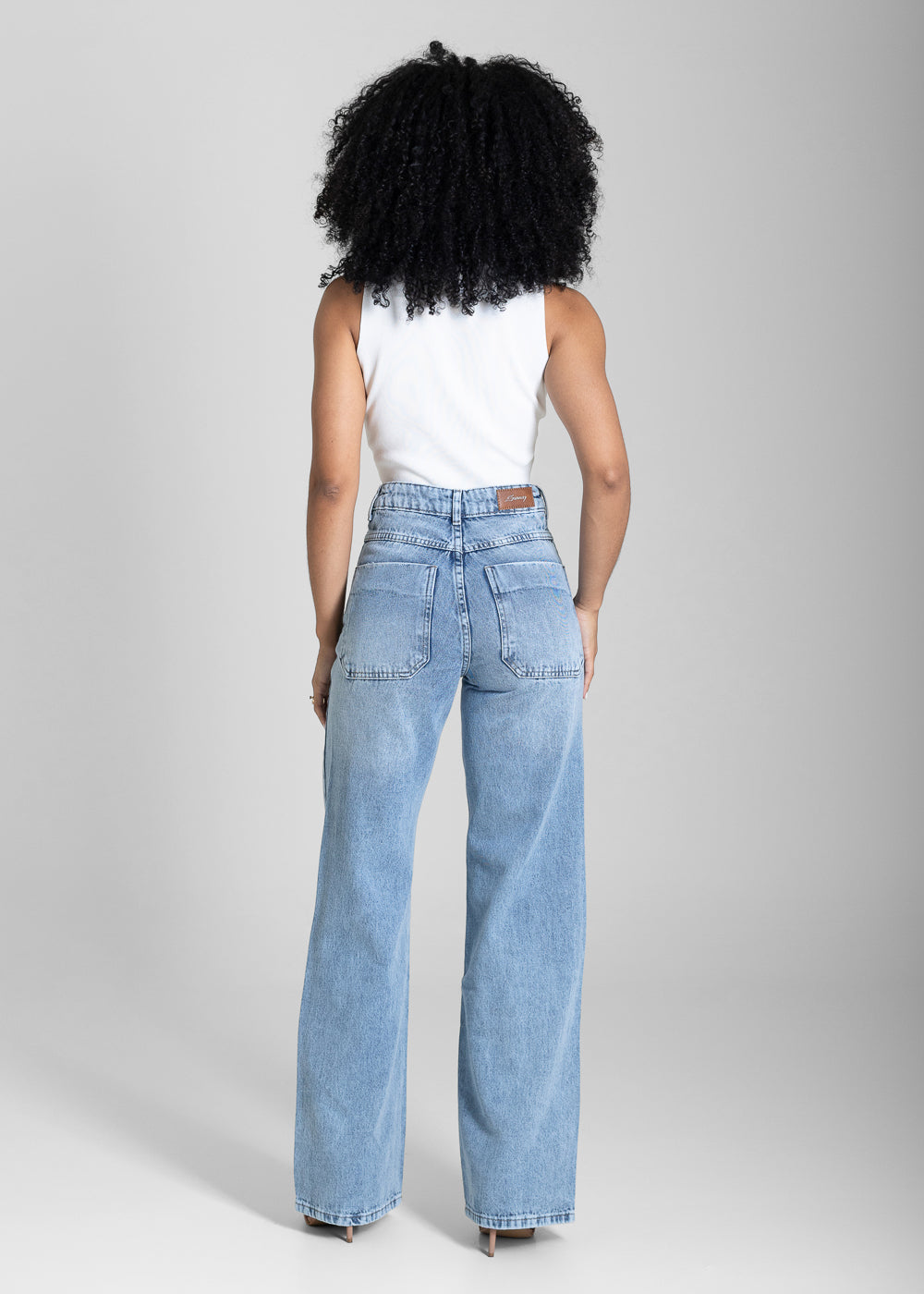Calça Jeans Sawary Wide Leg - 284287 AZUL