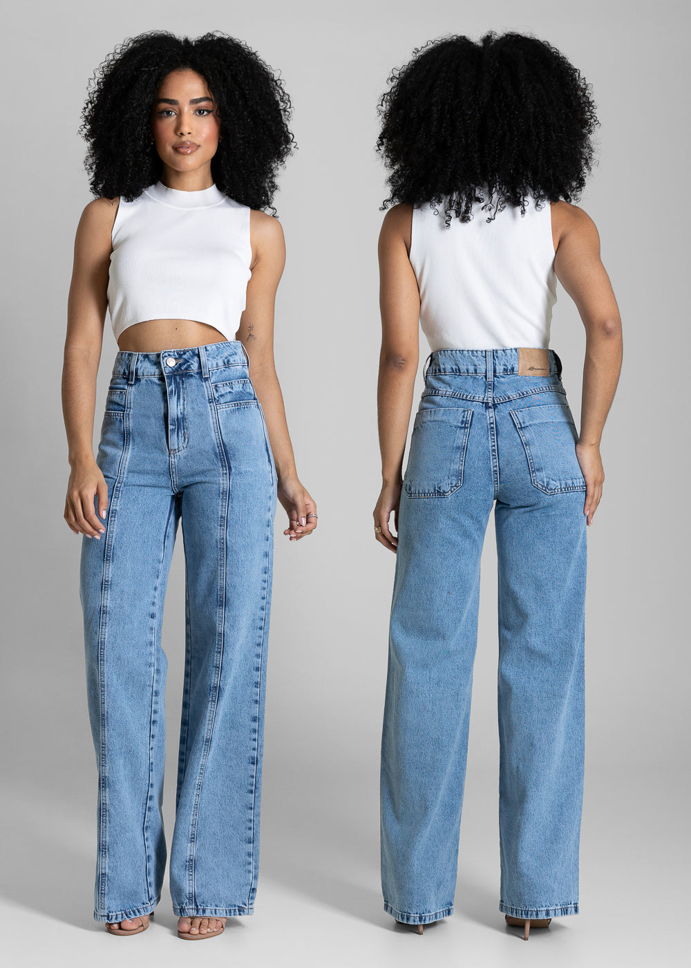 Calça Jeans Sawary Wide Leg - 284296 AZUL