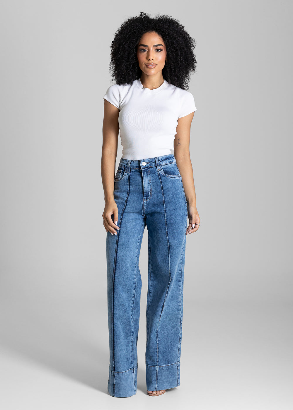 Calça Jeans Sawary Wide Leg - 284297 AZUL