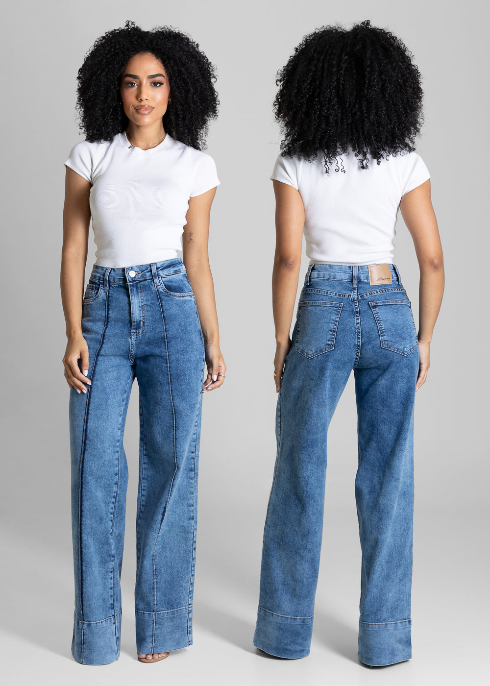 Calça Jeans Sawary Wide Leg - 284297 AZUL