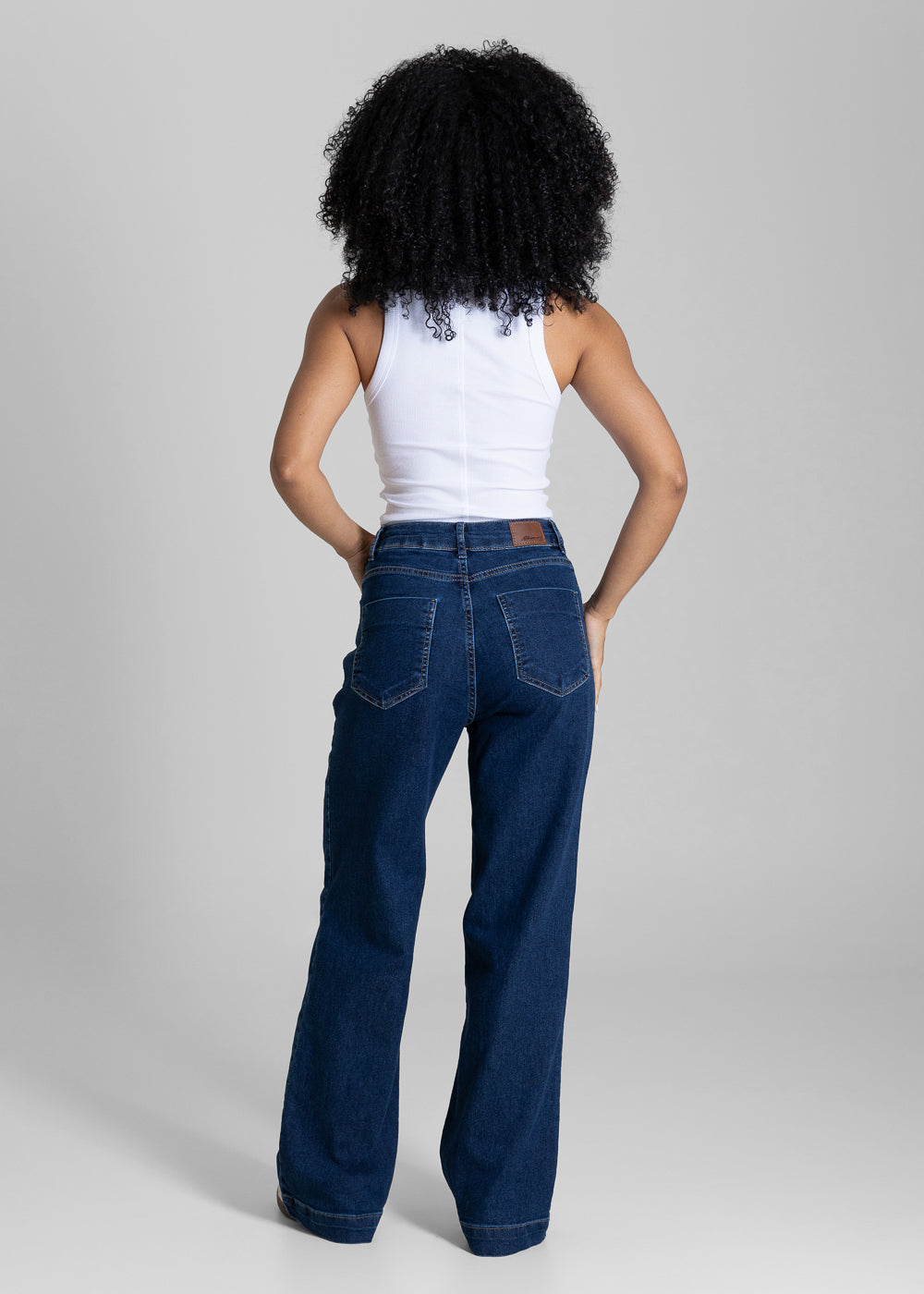 Calça Jeans Sawary Wide Leg Petit - 284318 AZUL
