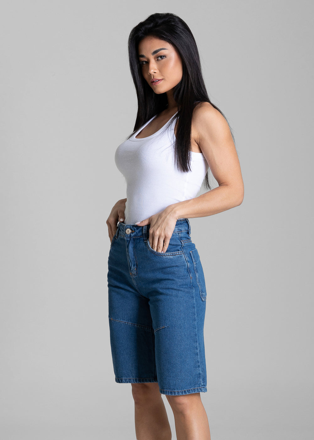 Bermuda Jeans Sawary - 284326 AZUL