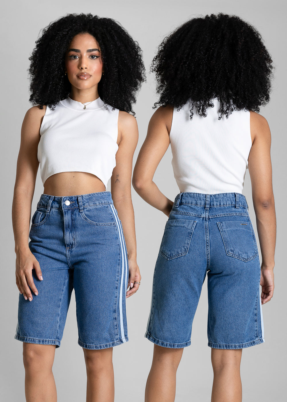 Bermuda Jeans Listras Sawary - 284338 AZUL