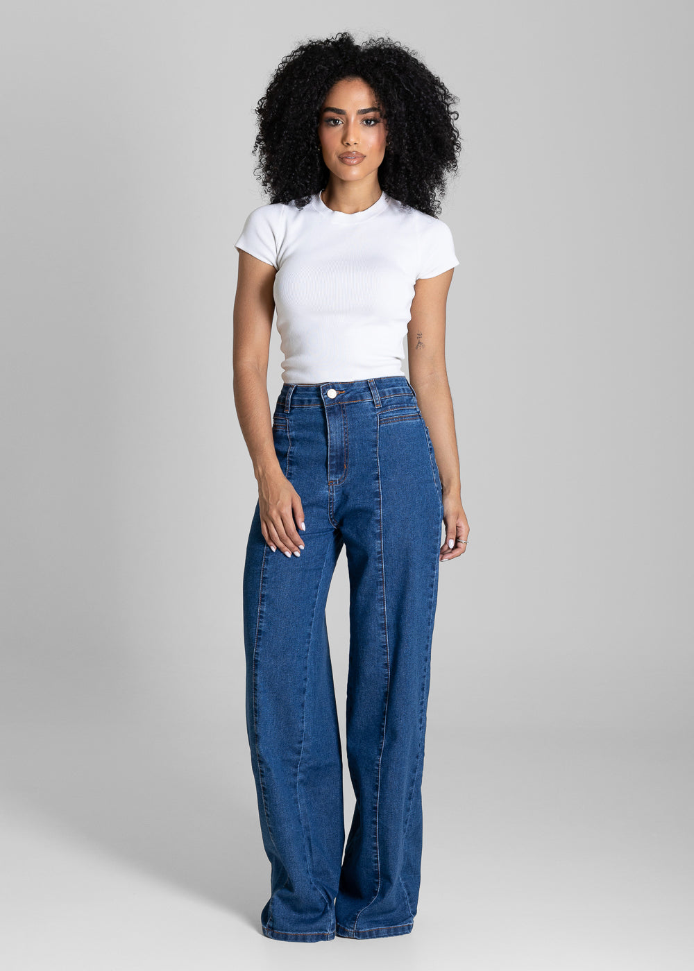 Calça Jeans Sawary Wide Leg - 284351 AZUL