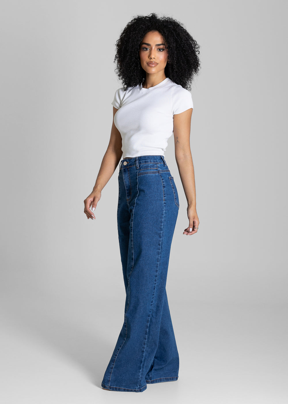 Calça Jeans Sawary Wide Leg - 284351 AZUL