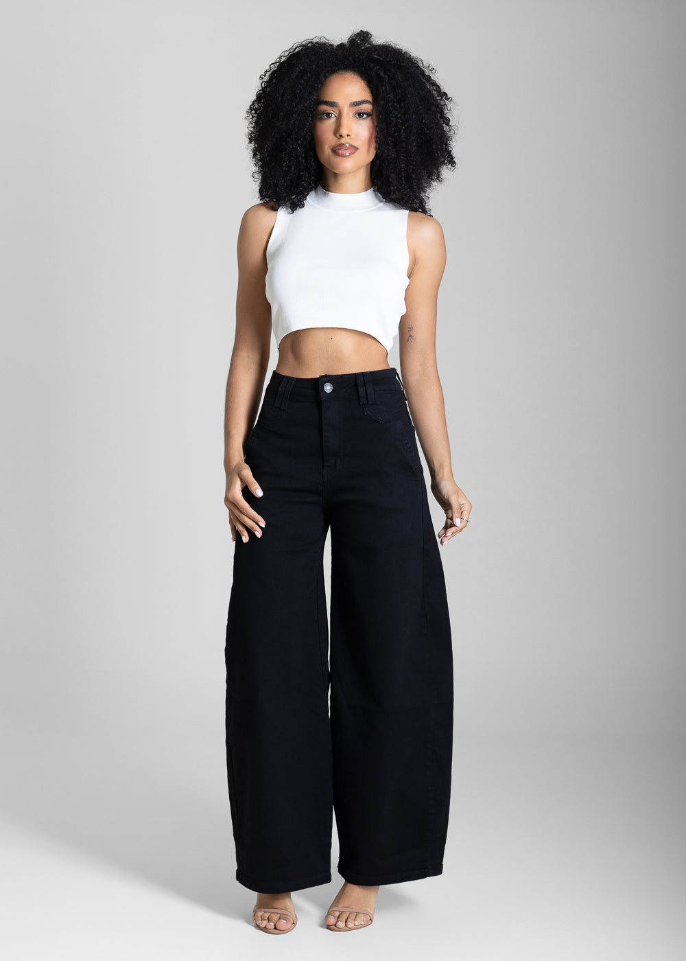 Calça Sarja Sawary Balloon - 284373 PRETO
