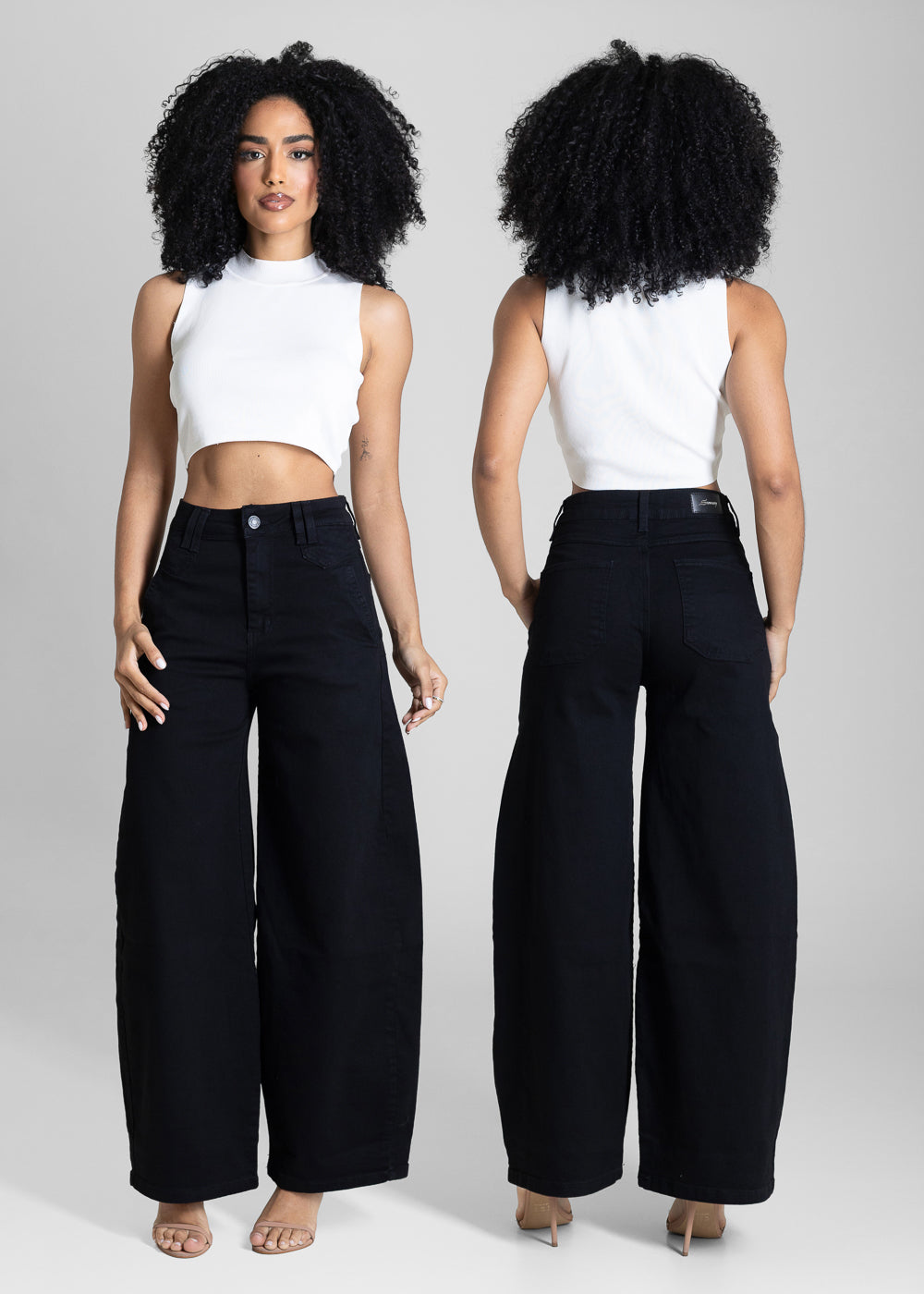 Calça Sarja Sawary Balloon - 284373 PRETO