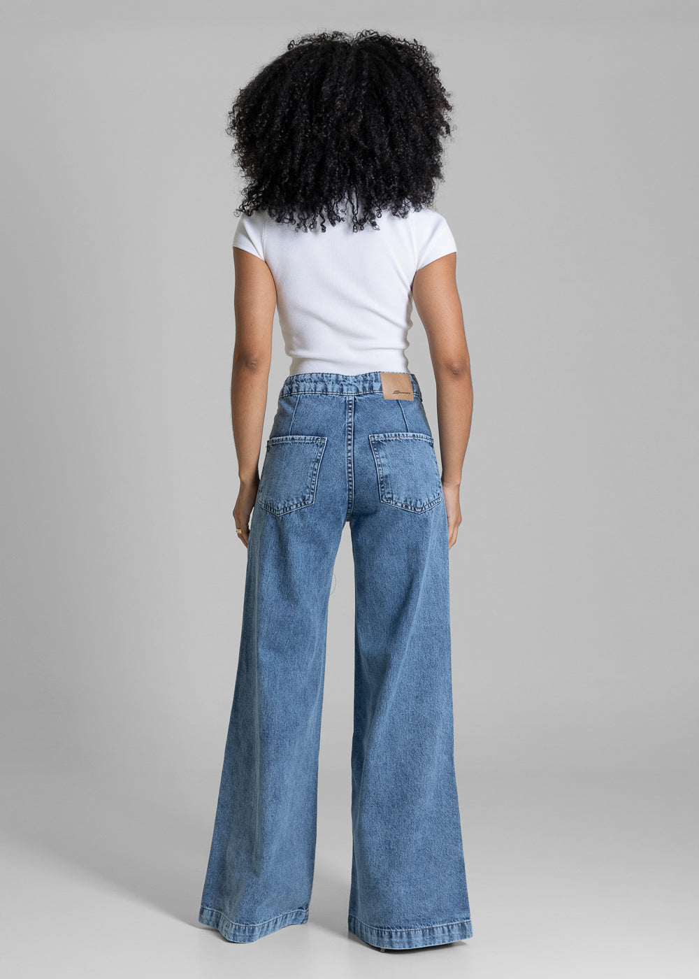 Calça Jeans Sawary Super Wide Leg - 284380 AZUL