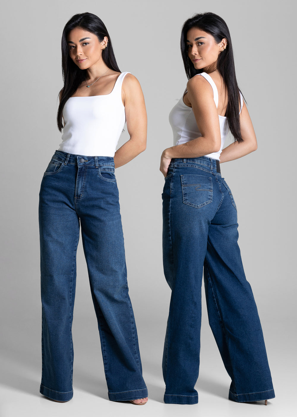 Calça Jeans Sawary Wide Leg - 284390 AZUL