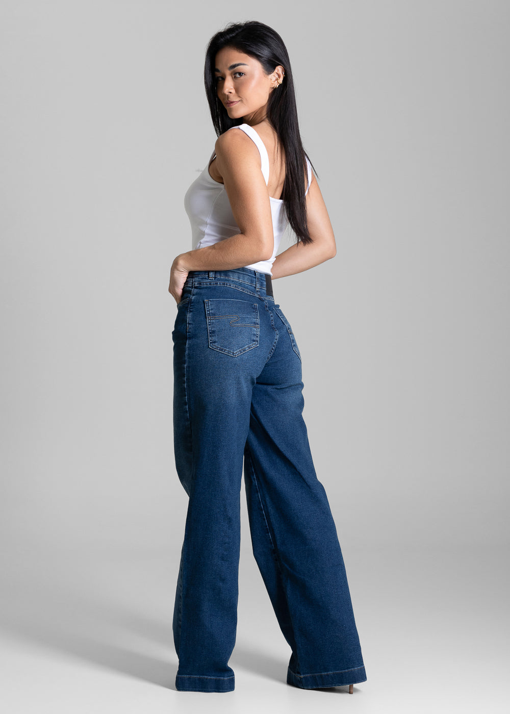 Calça Jeans Sawary Wide Leg - 284390 AZUL