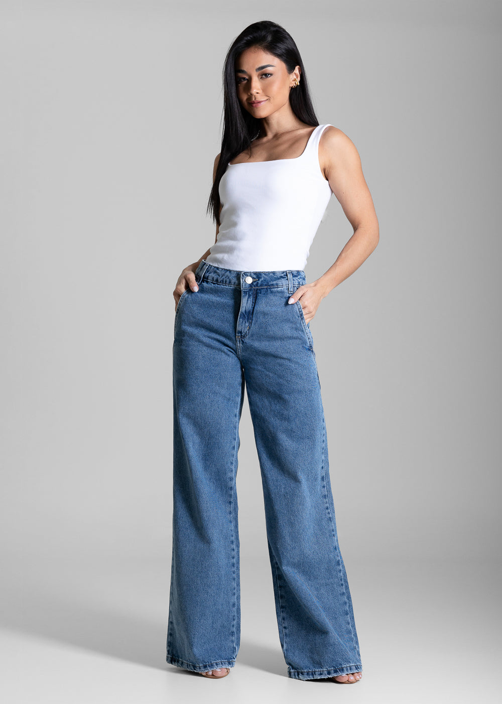 Calça Jeans Sawary Wide Leg - 284392 AZUL