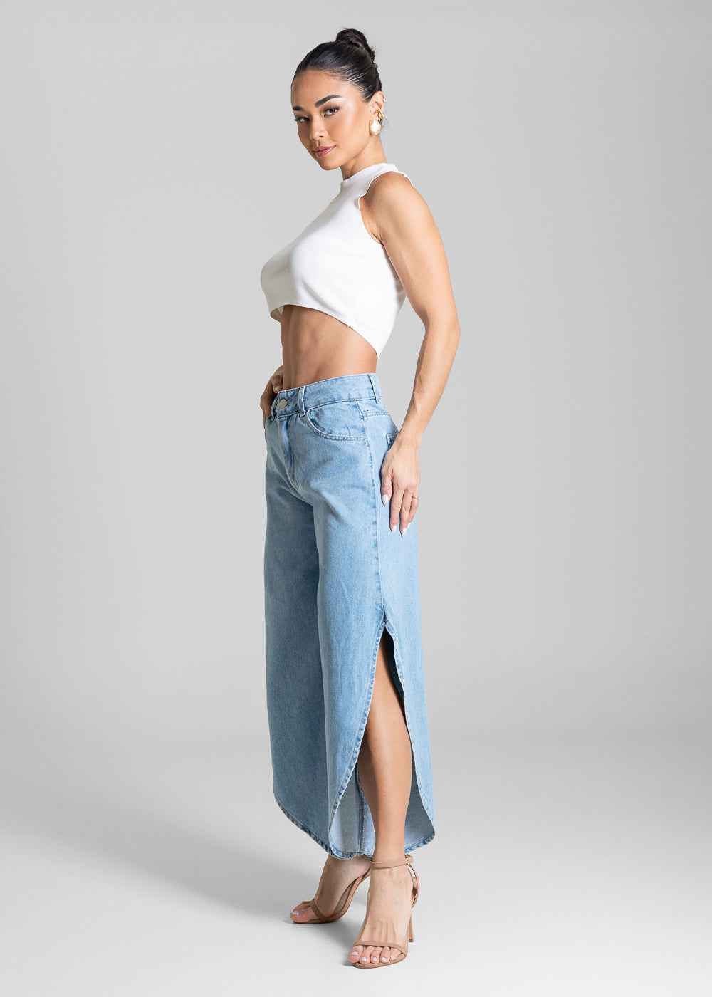 Calça Jeans Sawary Balloon Tulipa - 284398 AZUL