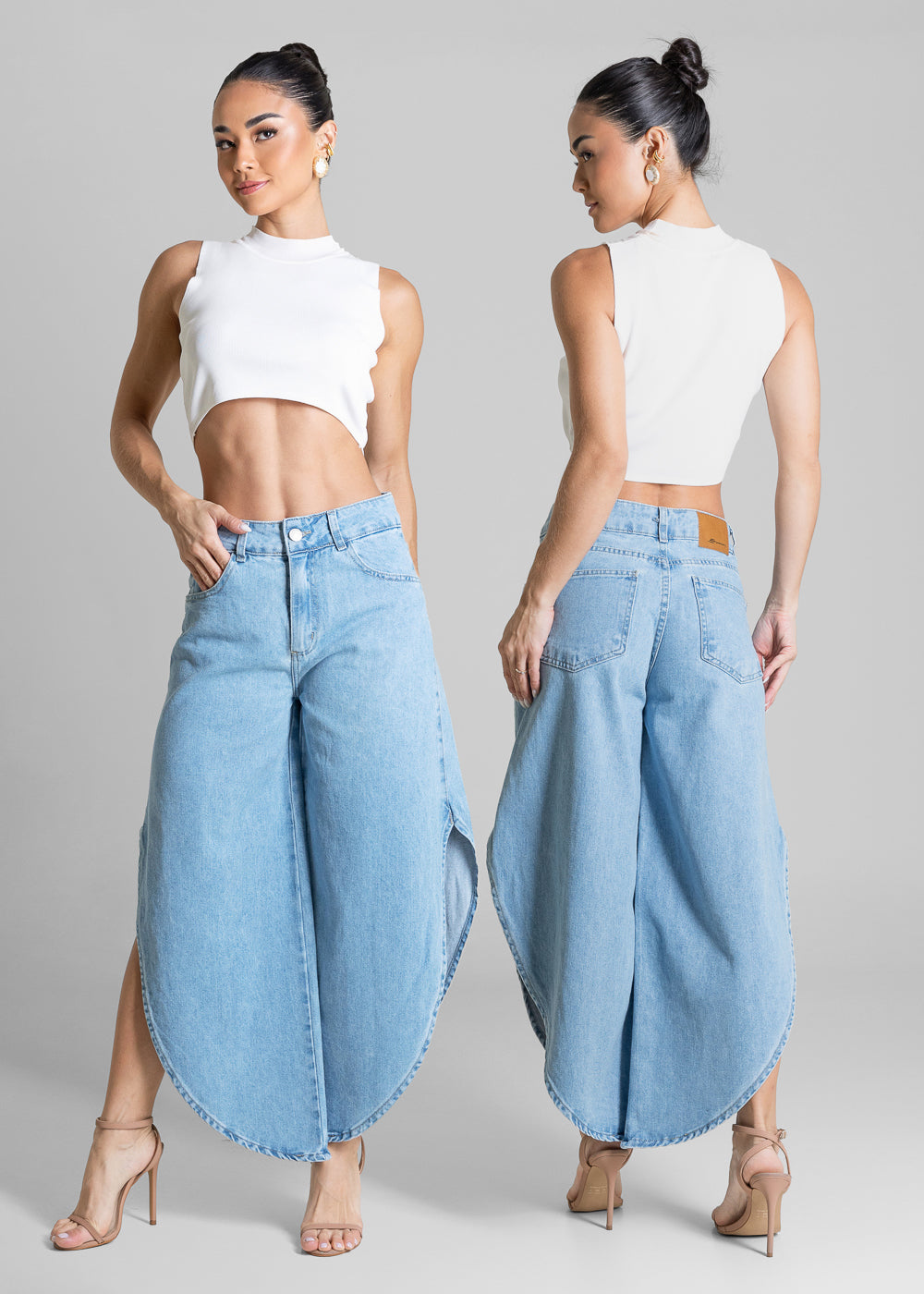Calça Jeans Sawary Balloon Tulipa - 284398 AZUL