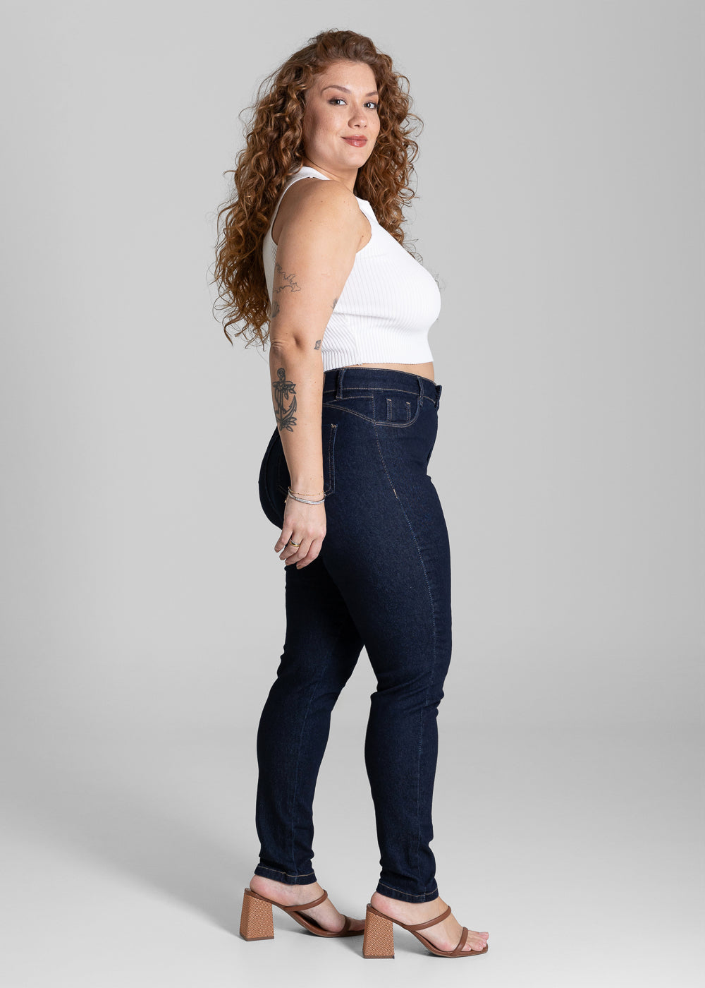Calça Jeans Sawary Push Up Plus Size - 284403 AZUL