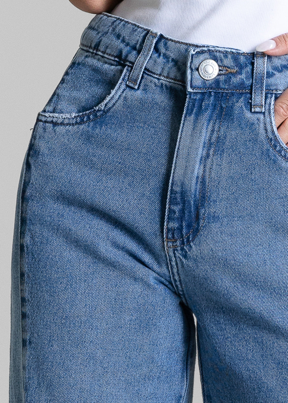 Calça Jeans Sawary Wide Leg Petit - 284412 AZUL