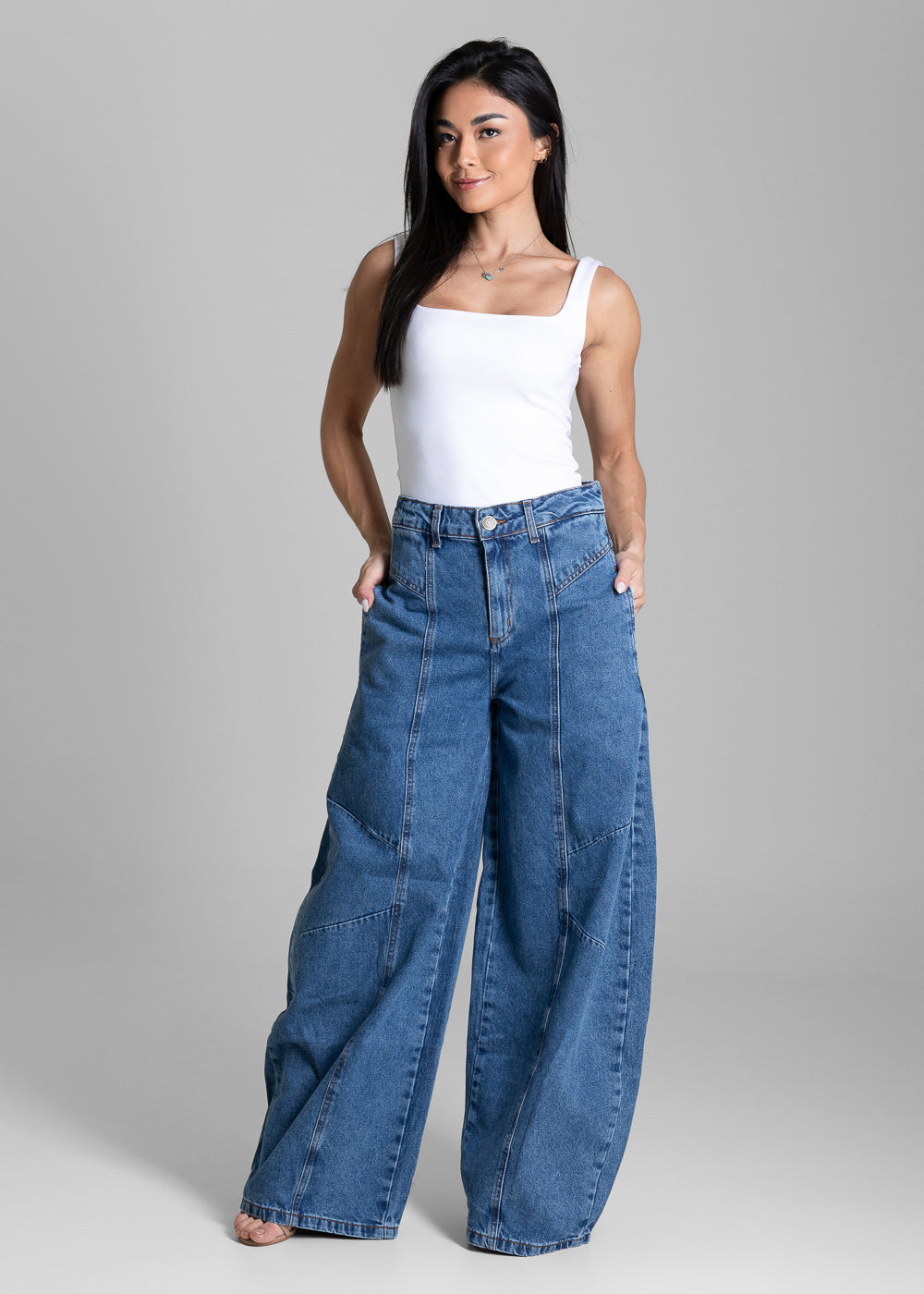 Calça Jeans Sawary Balloon - 284432 AZUL