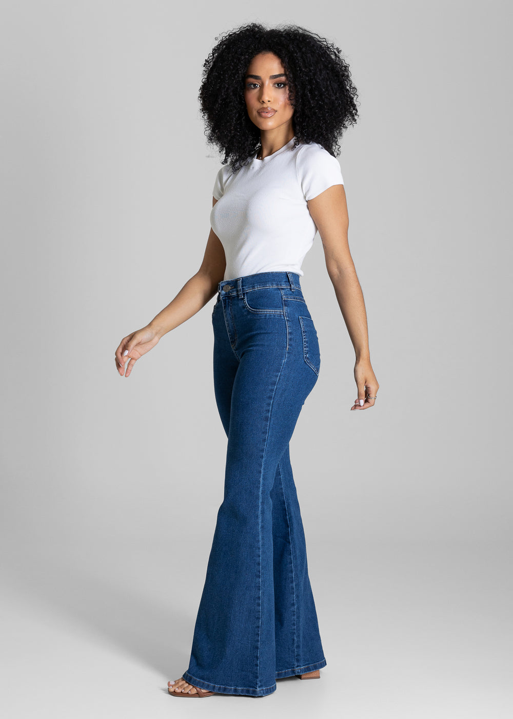 Calça Jeans Sawary Flare - 284445 AZUL