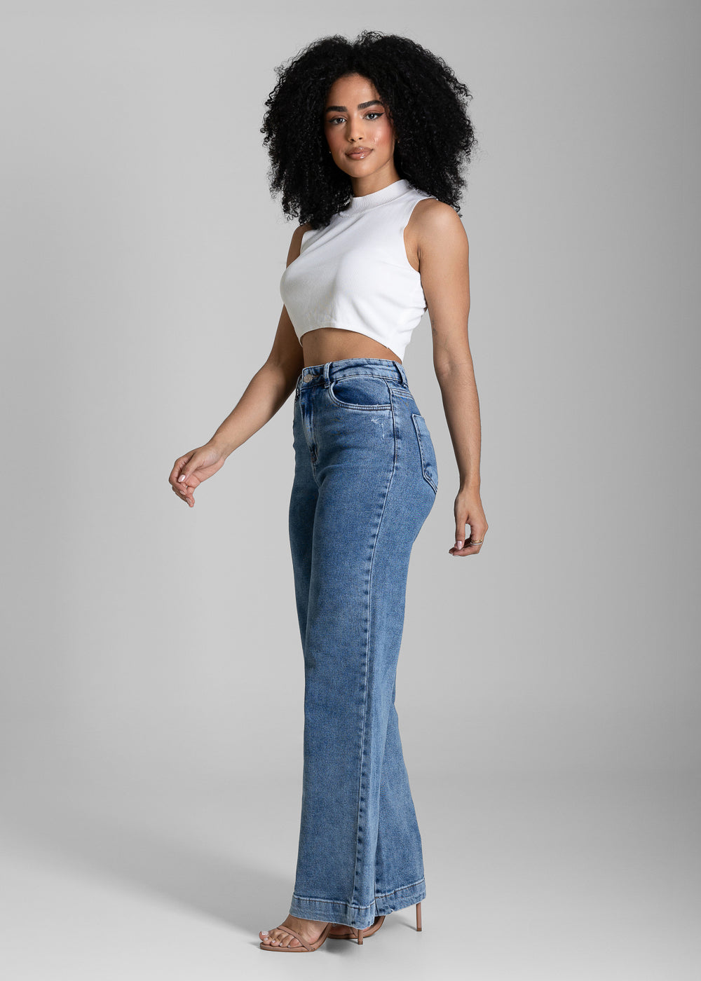 Calça Jeans Sawary Wide Leg - 284460 AZUL