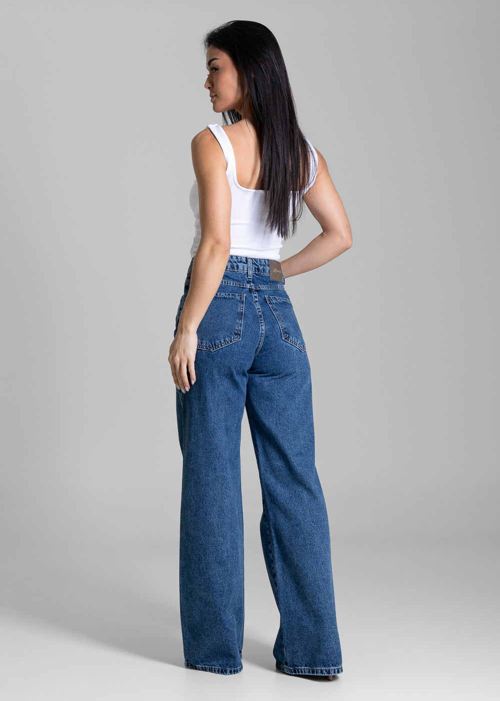 Calça Jeans Sawary Wide Leg - 284475 AZUL