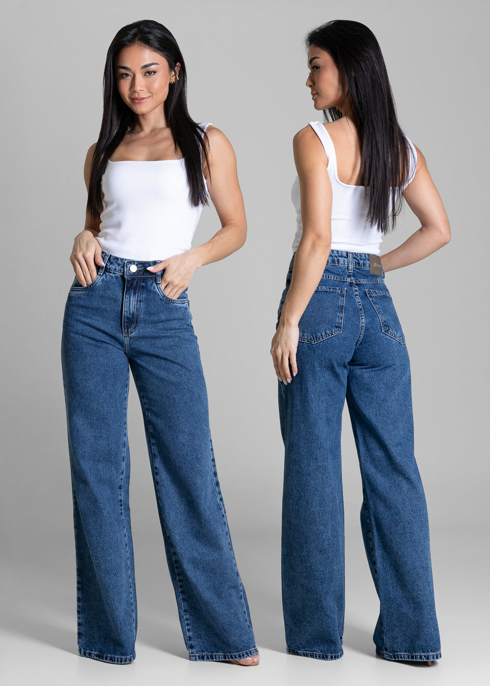 Calça Jeans Sawary Wide Leg - 284475 AZUL