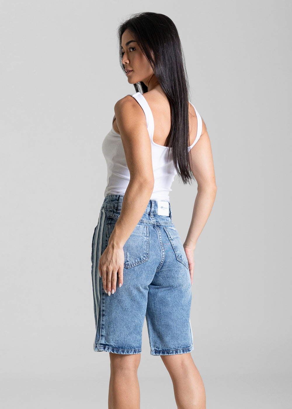 Bermuda Jeans Listras Sawary - 284499 AZUL
