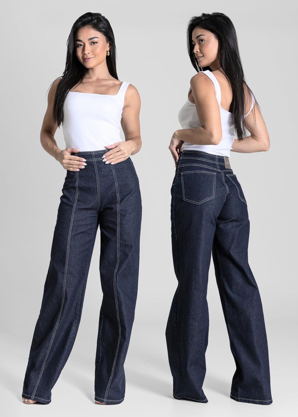Calça Jeans Sawary Wide Leg - 284503 AZUL
