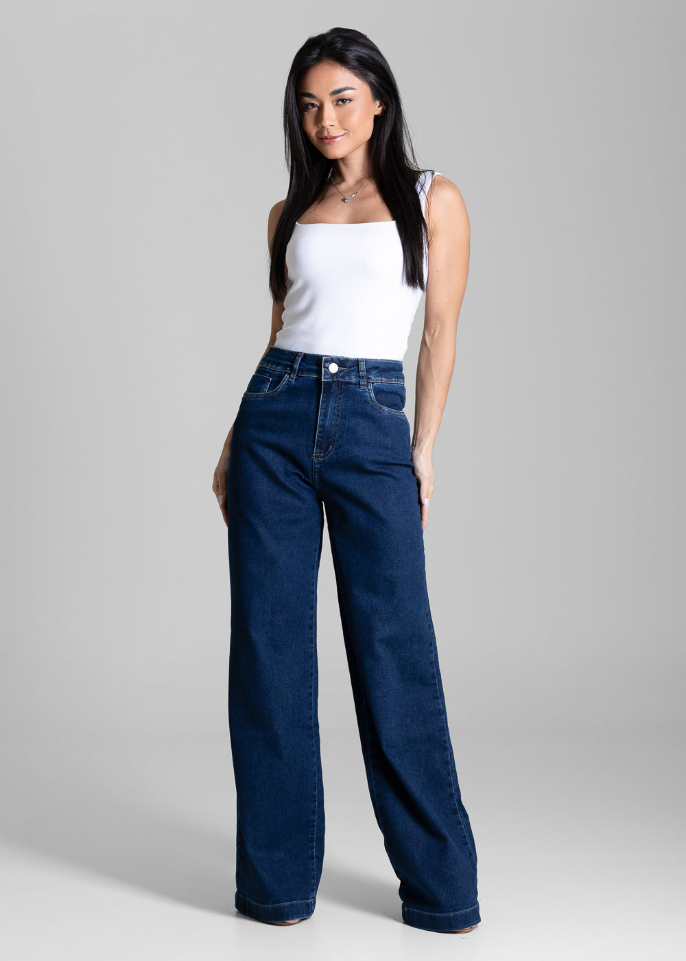 Calça Jeans Sawary Wide Leg - 284521 AZUL