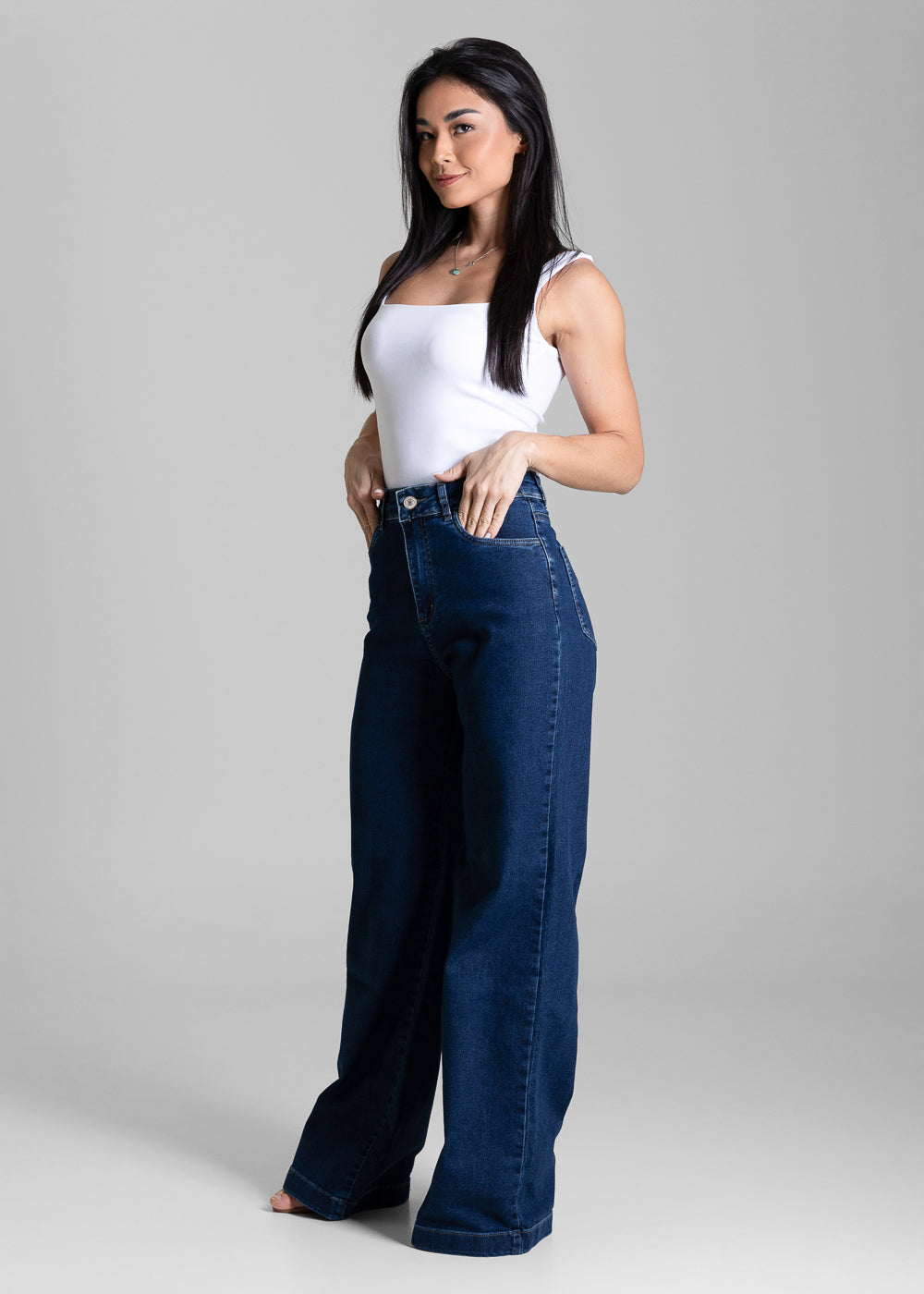 Calça Jeans Sawary Wide Leg - 284521 AZUL