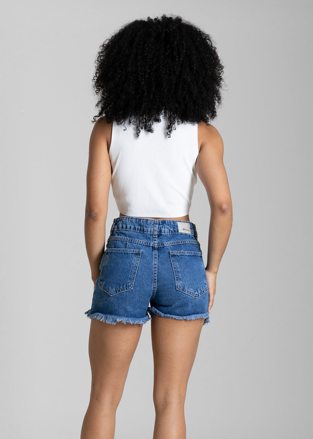 Shorts Jeans Barra Desfiada Sawary - 284541 AZUL