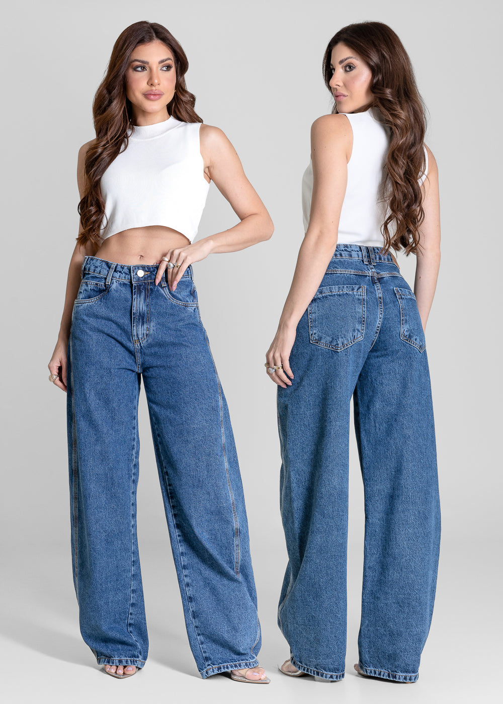 Calça Jeans Sawary Barrel - 284565 AZUL