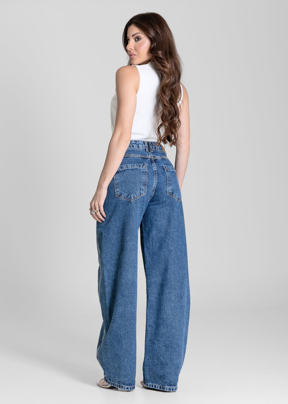Calça Jeans Sawary Barrel - 284565 AZUL