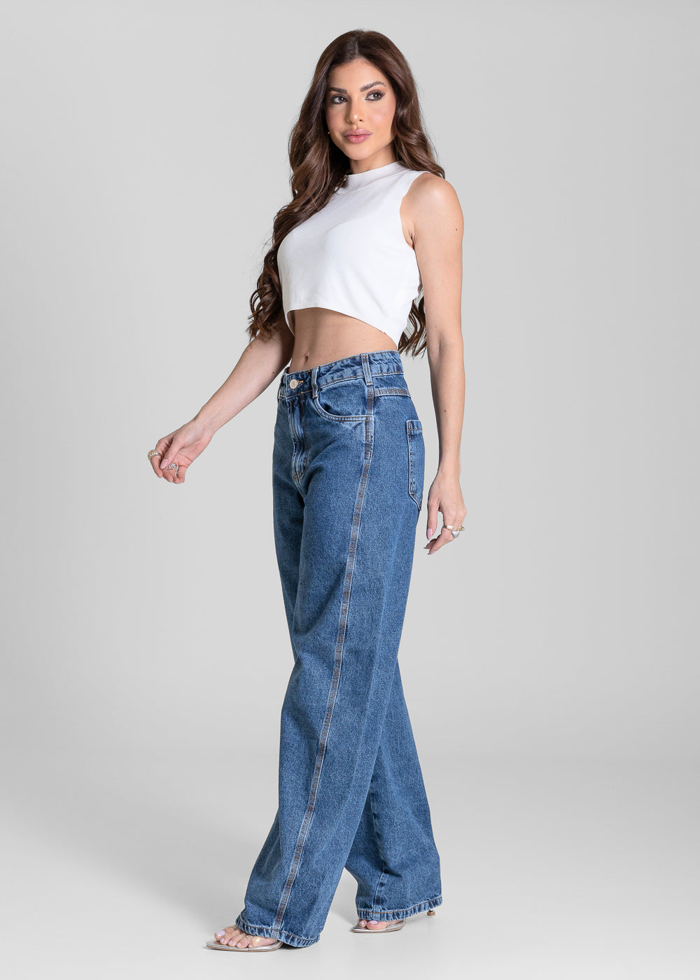 Calça Jeans Sawary Barrel - 284565 AZUL