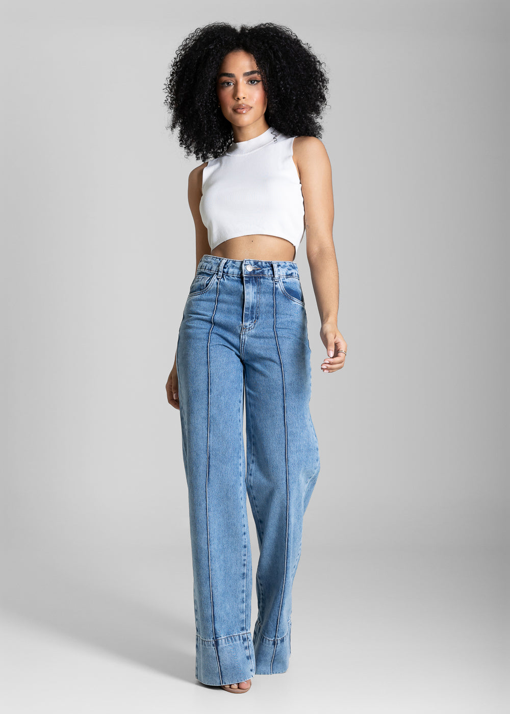 Calça Jeans Sawary Wide Leg - 284585 AZUL